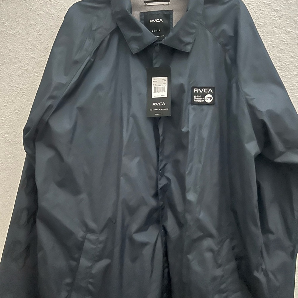 RVCA Men's Dark Gray Raincoat